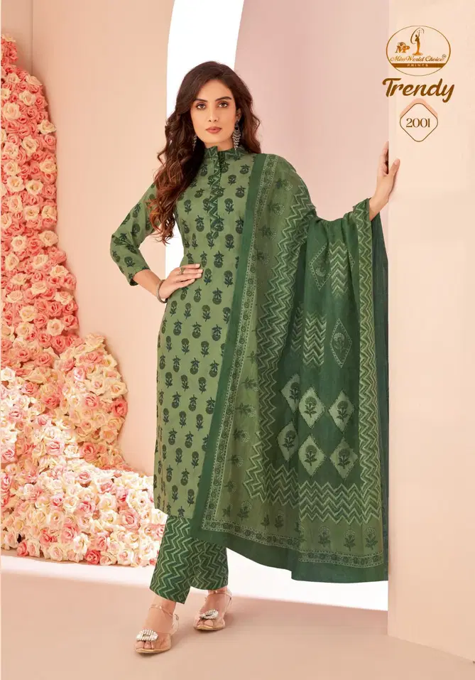 Trendy Vol 2 By Miss World Choice Printed Dress Material Wholesalers In Delhi
